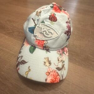 KC Chiefs Floral Baseball Cap with Embroidered Logo